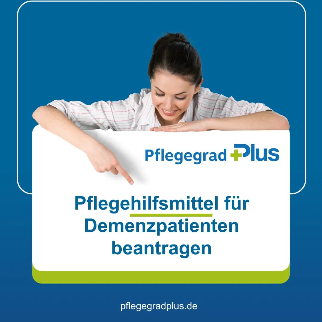 Pflegende Angehörige betreuen einen Demenzpatienten zu Hause mit Hilfe von Pflegehilfsmitteln – Box mit Hygieneartikeln als monatliche Unterstützung
