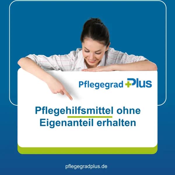 Pflegebedürftige Person erhält Pflegebox mit Handschuhen, Desinfektion und Bettschutzeinlagen – komplett kostenlos ohne Eigenanteil